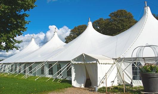 sleek white portable toilets for events, providing a reliable and functional option for those in need in Dickinson